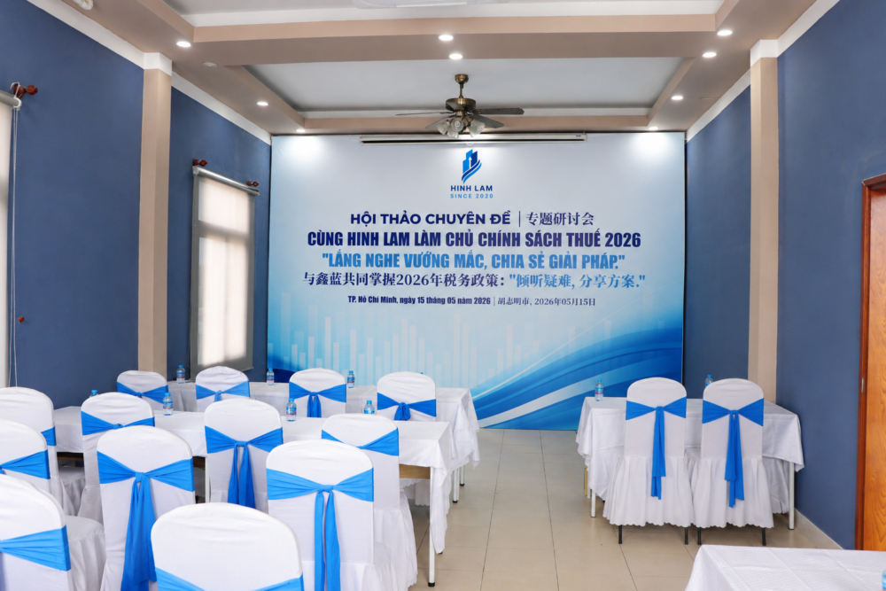 Toàn cảnh hội thảo Cùng Hinh Lam làm chủ chính sách thuế 2026 Lắng nghe vướng mắc, Chia sẻ giải pháp — sáng 15052026 tại Văn phòng TP. Hồ Chí Minh